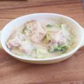 GOKU実's cooksnap of when they made 鶏もも肉とキャベツのチーズクリーム煮.