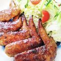 まみお✳'s cooksnap of when they made 米粉で簡単！やみつき甘辛手羽先♪.