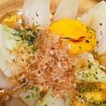 seacomet's cooksnap of when they made 花咲く♪新たまねぎの黄身じょうゆかけ.