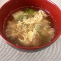 komugiko4's cooksnap of when they made レタスと豆腐と卵のお吸い物.