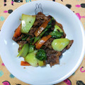 ﾁｲﾁｬﾝﾏﾏ's cooksnap of when they made ☆牛肉と青梗菜のオイスターソース旨炒め☆.