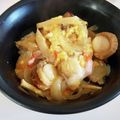 くっくペタ's cooksnap of when they made ほたてヘルシーな卵とじ丼.