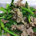 あきつま（杏花☆）'s cooksnap of when they made かき菜と牛肉のからし醤油炒め.