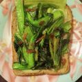 inLondon's cooksnap of when they made 桜エビと小松菜のチーズトースト.