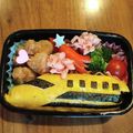 コウくんママ☆'s cooksnap of when they made 電車、新幹線のキャラ弁☆ドクターイエロー.