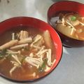 きらり流れ星's cooksnap of when they made 速攻完成！わかめときのこのお味噌汁.