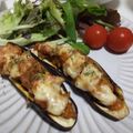 fu♪♪'s cooksnap of when they made なすのボート☆肉詰めチーズ焼き.