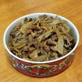 Emihann's cooksnap of when they made 牛肉ごぼう椎茸しぐれ煮.