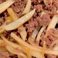 ロール87's cooksnap of when they made 豚挽肉と千切りじゃがいもの甘辛炒め＊.
