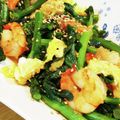 τомоко's cooksnap of when they made 春＊菜の花と海老のﾆﾝﾆｸゆず胡椒炒め.