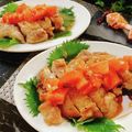 おうちごはん☆'s cooksnap of when they made パリパリチキンのトマトガーリックポン酢　.