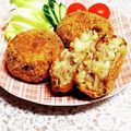 ☆★あんず姫★☆'s cooksnap of when they made 牛切り落とし肉で♪美味しい甘辛コロッケ.