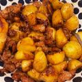 大福まめ子's cooksnap of when they made カリカリ豚と新じゃがの甘辛.