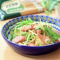 runa10's cooksnap of when they made 水菜とウインナーのペペロンチーノ風！.