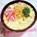 STimeBlues's cooksnap of when they made ふわふわとろとろ♡かき卵たぬきうどん♪.