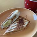 ピンクのたまご's cooksnap of when they made バナナ*ピーナッツバターのホットサンド.