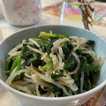 ちっちにゃん☆'s cooksnap of when they made 簡単★もやしとほうれん草のナムル.