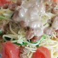 xyzクック's cooksnap of when they made 濃厚ゴマペーストスパゲティ.
