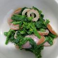 ミロ9607's cooksnap of when they made 菜の花の竹輪・ハム入り辛子マヨあえ.
