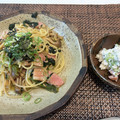 まみむめる's cooksnap of when they made きのことほうれん草とベーコンの和風パスタ.