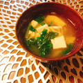yesmama's cooksnap of when they made ほうれん草と揚げ　豆腐の味噌汁.
