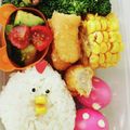 Harilet's cooksnap of when they made 『カラフル♡うずら』キャラ弁♡お弁当彩り.