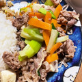 あたむ❤189's cooksnap of when they made 牛コマと青梗菜と豆腐のご飯に合う中華炒め.