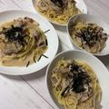 匡史さん's cooksnap of when they made 〜生姜焼き風〜和風クリームパスタ*.