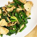 いなぬ's cooksnap of when they made わけぎと鶏肉(豚肉)のスピード炒め.