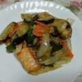 レオミウ's cooksnap of when they made ★なすピーマン鮭のガーリックバター焼き★.