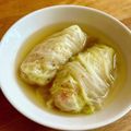 Pocket 's cooksnap of when they made 簡単時短♪♪なんちゃってロール白菜スープ.