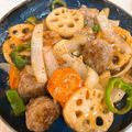 myanwoo's cooksnap of when they made うまッ！酢豚風☆肉団子の甘酢あんかけ♪.