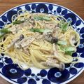 ＊＊まゆゆ＊＊'s cooksnap of when they made アスパラとベーコンのチーズクリームパスタ.