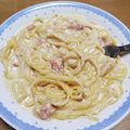 クック0TAAKP☆'s cooksnap of when they made フライパンひとつ♪♪クリームスパゲティ.
