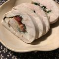 kashibo's cooksnap of when they made レンジで簡単！鶏むね肉の梅しそチーズ巻き.