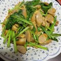 のぶママ☆'s cooksnap of when they made かぶの葉と豚バラ肉と玉子の中華炒め.