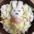 ☆まきぞう☆'s cooksnap of when they made すやすやミッフィーのみぞれ鍋＊デコ鍋.