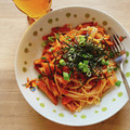 一番星寿美次郎's cooksnap of when they made さつま揚げとキムチの和風パスタ.