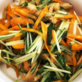 ∞らら∞'s cooksnap of when they made 副菜に☆水菜と人参と油揚げのゴマ炒め.
