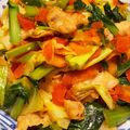 クックSG62K1☆'s cooksnap of when they made 豚肉人参小松菜の福神漬け炒め.