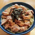ダンディねこ's cooksnap of when they made 梅と大葉のさっぱり鶏丼.