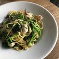 ★★ゆこりん★★'s cooksnap of when they made ほうれん草とささみのアリオーリオパスタ.