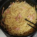 クックプ～'s cooksnap of when they made 納豆とカリカリベーコンのスパゲティパスタ.