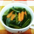 龍青空ママ's cooksnap of when they made とろ～りあったか♪ほうれん草と人参スープ.