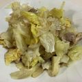 papikun's cooksnap of when they made 鶏モモとキャベツのガリバタポン炒め.