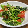 美味しいポンデリング's cooksnap of when they made ミニトマトとほうれん草のナムル.