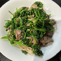 ＭＩ−ＳＡＮ's cooksnap of when they made 砂肝とほうれん草の塩炒め●ビールと♡.