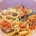 くっきもん's cooksnap of when they made 簡単☆鶏肉のとろ～り♪トマトチーズパスタ.