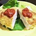 ちえたろう's cooksnap of when they made 簡単★鶏むね肉でチキン・コルドン・ブルー.