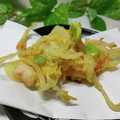 mielle's cooksnap of when they made そら豆とコーンとエビのかき揚げ.